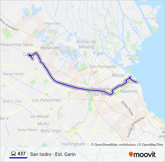437 Colectivo Line Map
