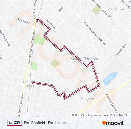 Mapa de 239 de Colectivo
