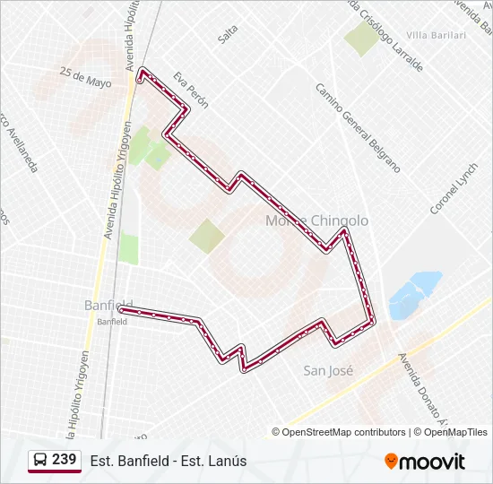 239 Colectivo Line Map