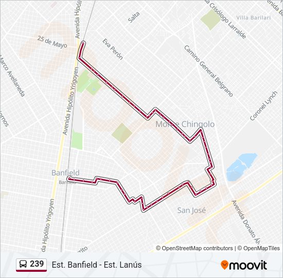 Mapa de 239 de Colectivo