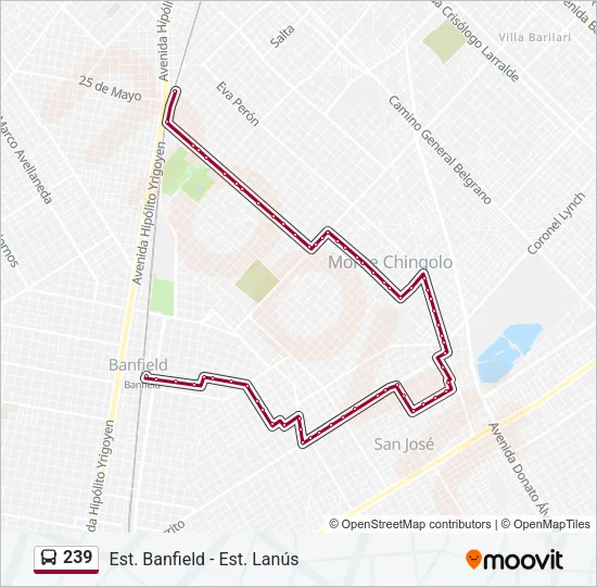 239 Colectivo Line Map