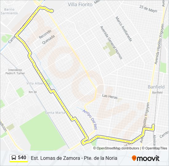 Mapa de 540 de Colectivo