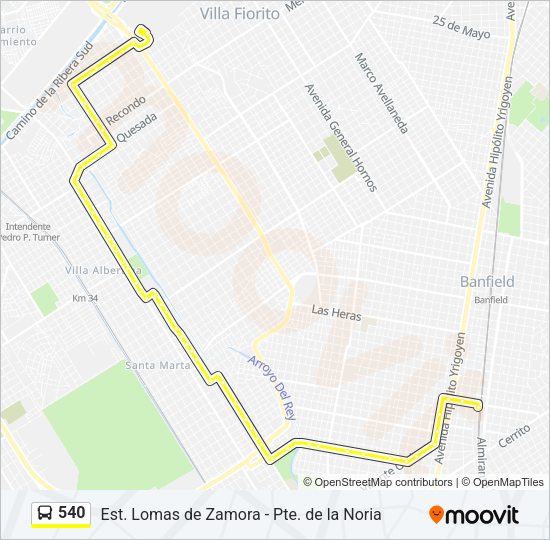 Mapa de 540 de Colectivo
