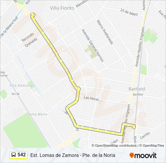 542 Colectivo Line Map