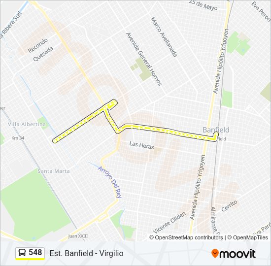 548 Colectivo Line Map