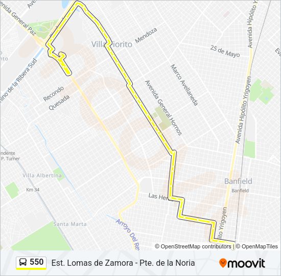 550 Colectivo Line Map