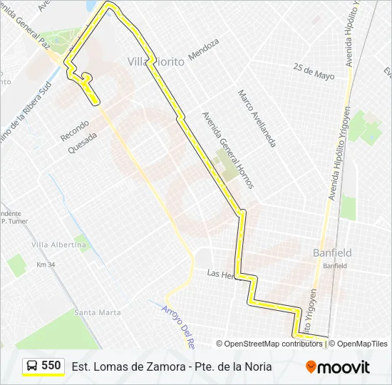 550 Colectivo Line Map