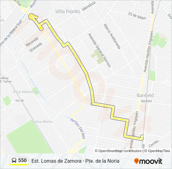550 Colectivo Line Map