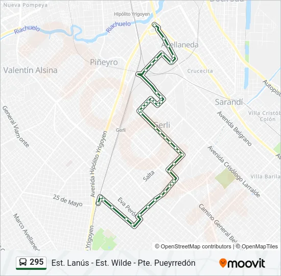295 Colectivo Line Map