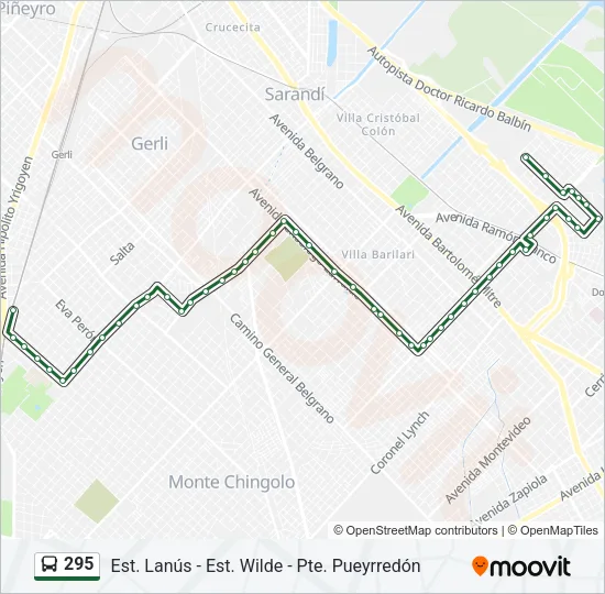 295 Colectivo Line Map
