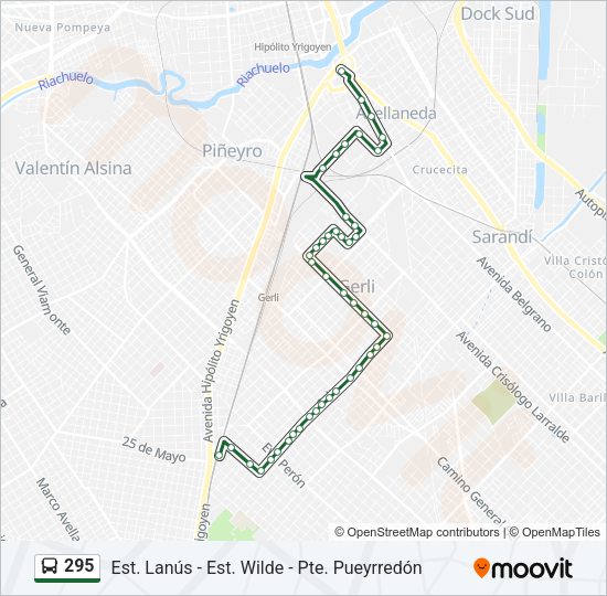 295 Colectivo Line Map