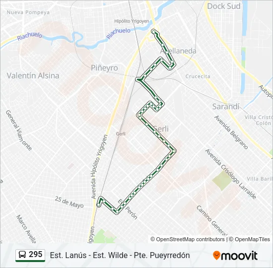 295 Colectivo Line Map