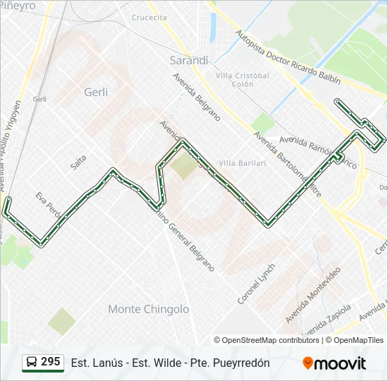 295 Colectivo Line Map