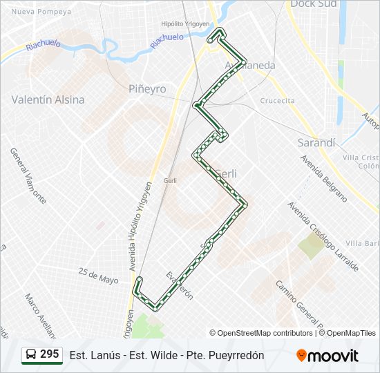 295 Colectivo Line Map