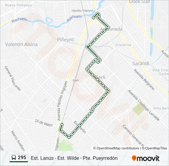 295 Colectivo Line Map