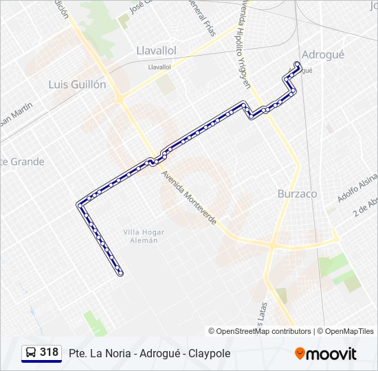 318 Colectivo Line Map