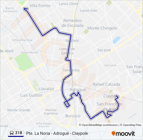 318 Colectivo Line Map