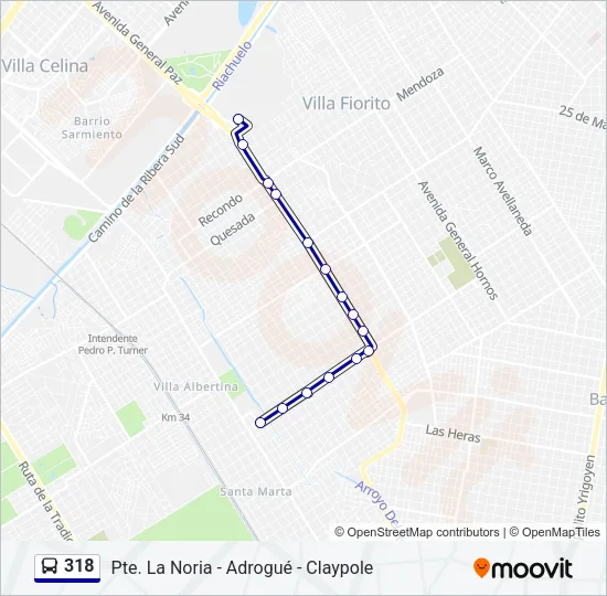 318 Colectivo Line Map