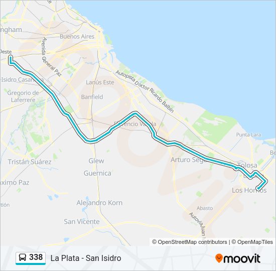 338 Colectivo Line Map