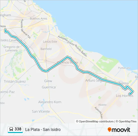 338 Colectivo Line Map