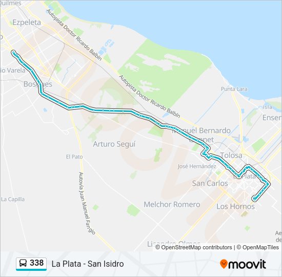 338 Colectivo Line Map