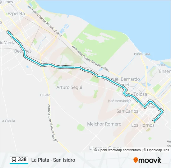 338 Colectivo Line Map