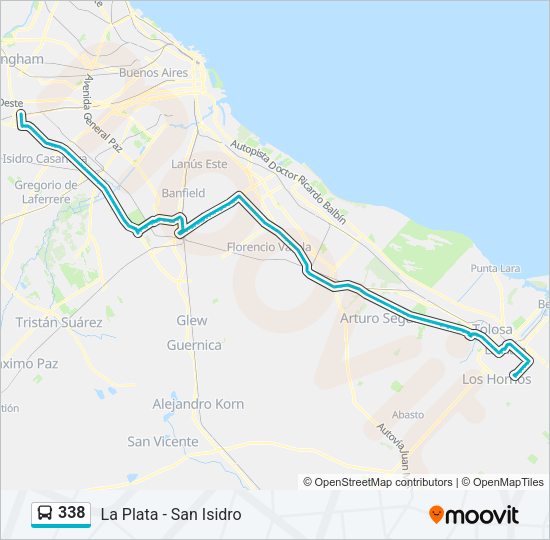 338 Colectivo Line Map