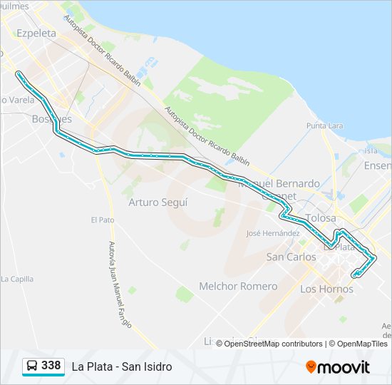 Mapa de 338 de Colectivo
