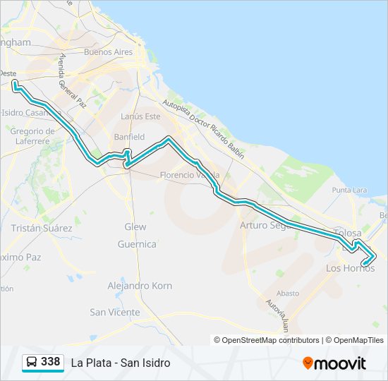 338 Colectivo Line Map