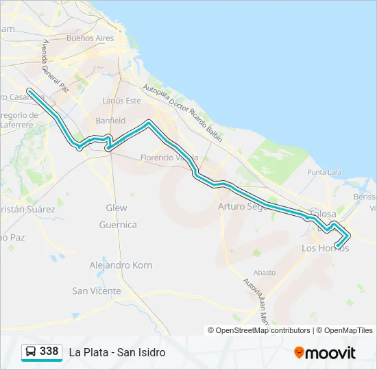 338 Colectivo Line Map