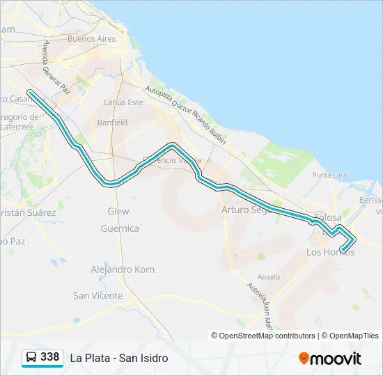 338 Colectivo Line Map