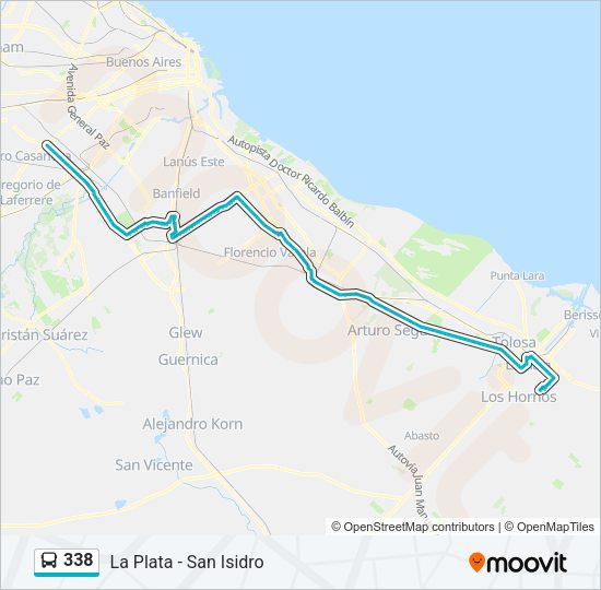338 Colectivo Line Map