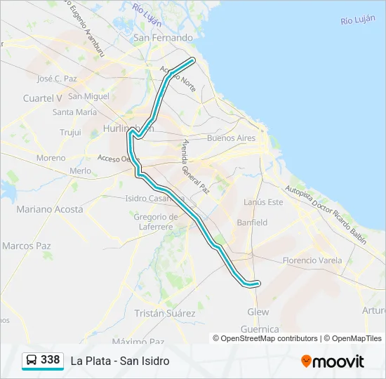 338 Colectivo Line Map