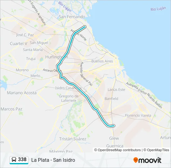 338 Colectivo Line Map