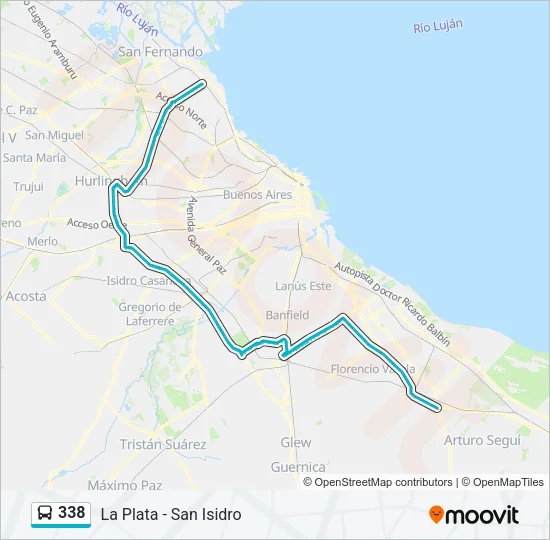 338 Colectivo Line Map
