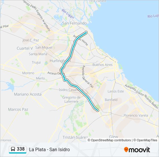 338 Colectivo Line Map