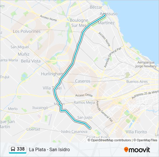 338 Colectivo Line Map