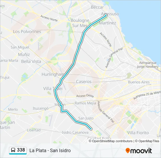 338 Colectivo Line Map