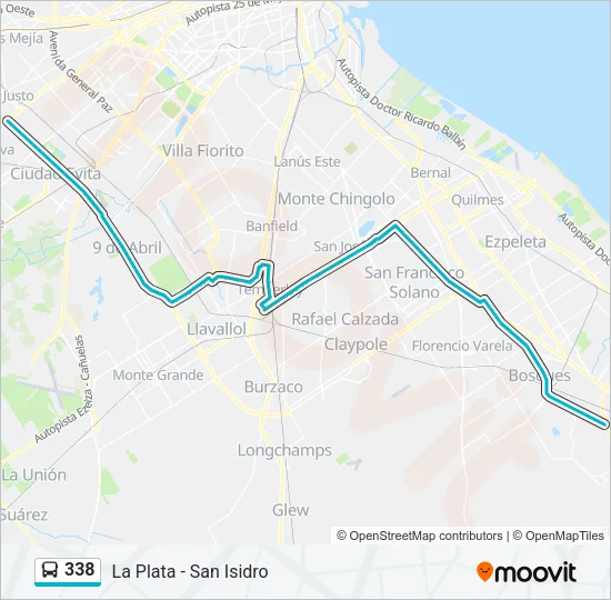 338 Colectivo Line Map