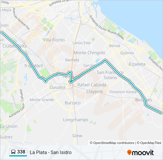 338 Colectivo Line Map