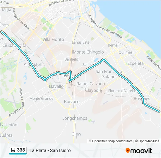 338 Colectivo Line Map