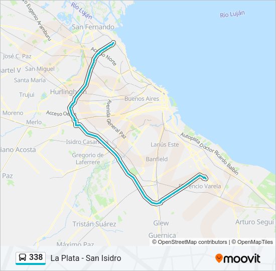 338 Colectivo Line Map