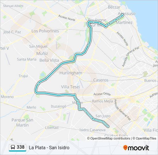 338 Colectivo Line Map