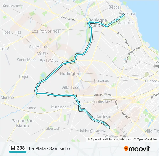 338 Colectivo Line Map