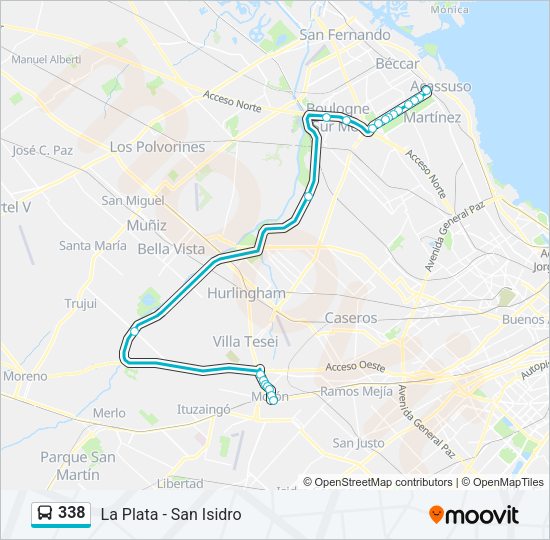 338 Colectivo Line Map