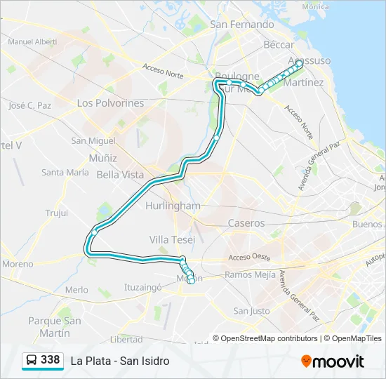 338 Colectivo Line Map