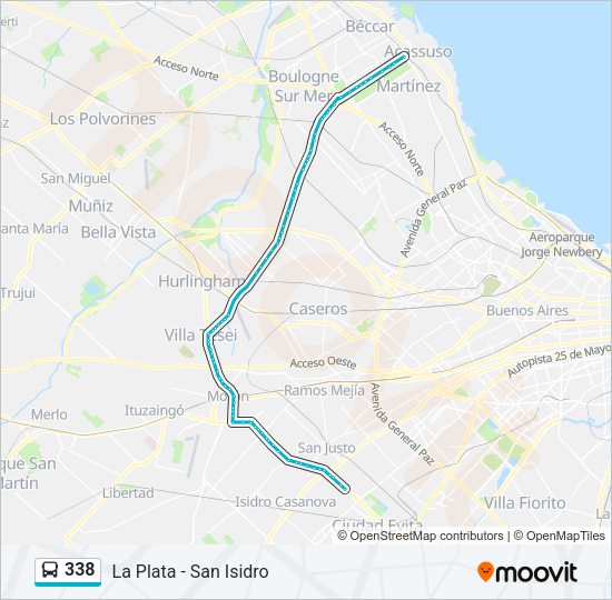 338 Colectivo Line Map