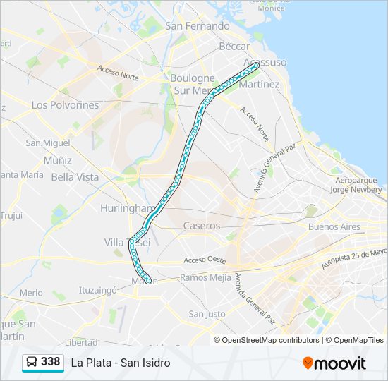338 Colectivo Line Map