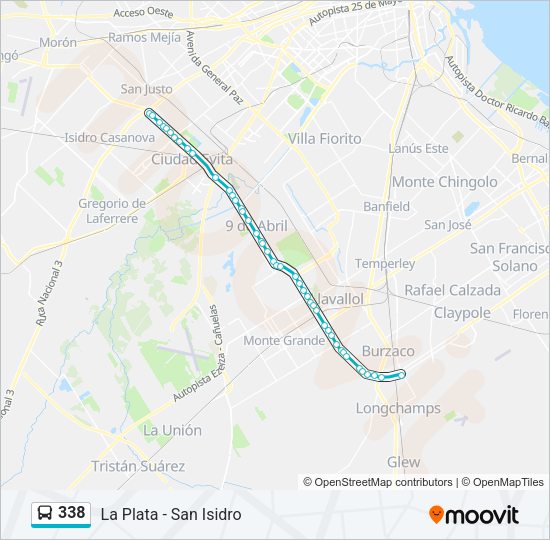 338 Colectivo Line Map