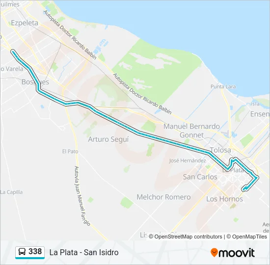 338 Colectivo Line Map